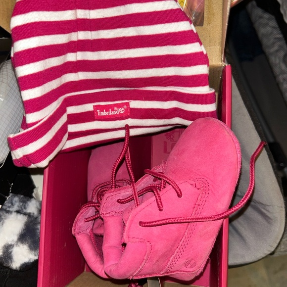 Timberland Kids Pink Boots - Picture 1 of 4